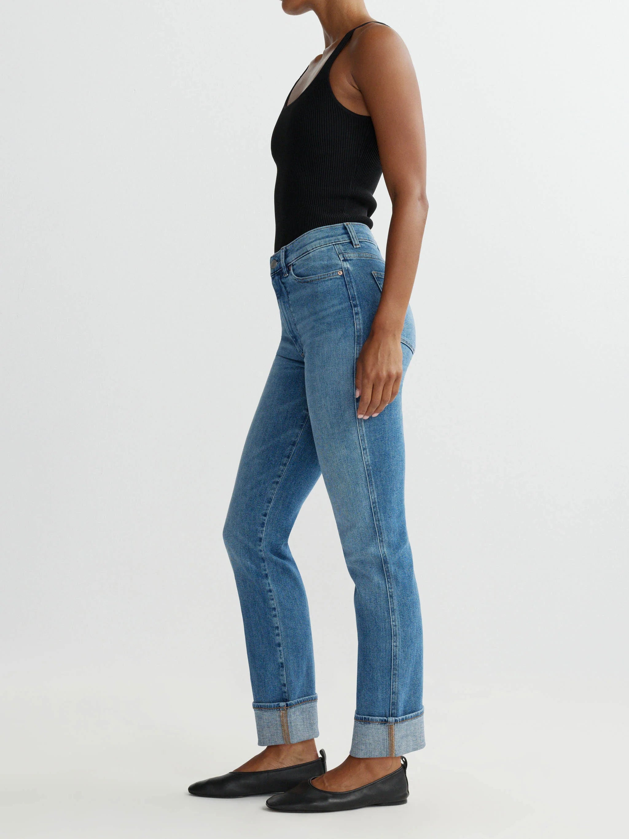 HALLE STRAIGHT: HIGH RISE INTRASCULPT 29" - SPRING CREEK CUFFED