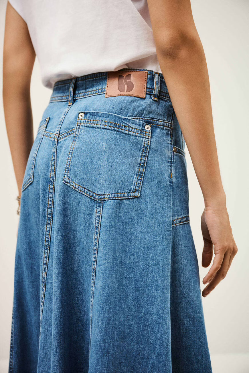 LONG FLARED SKIRT LADDIE - BLUE