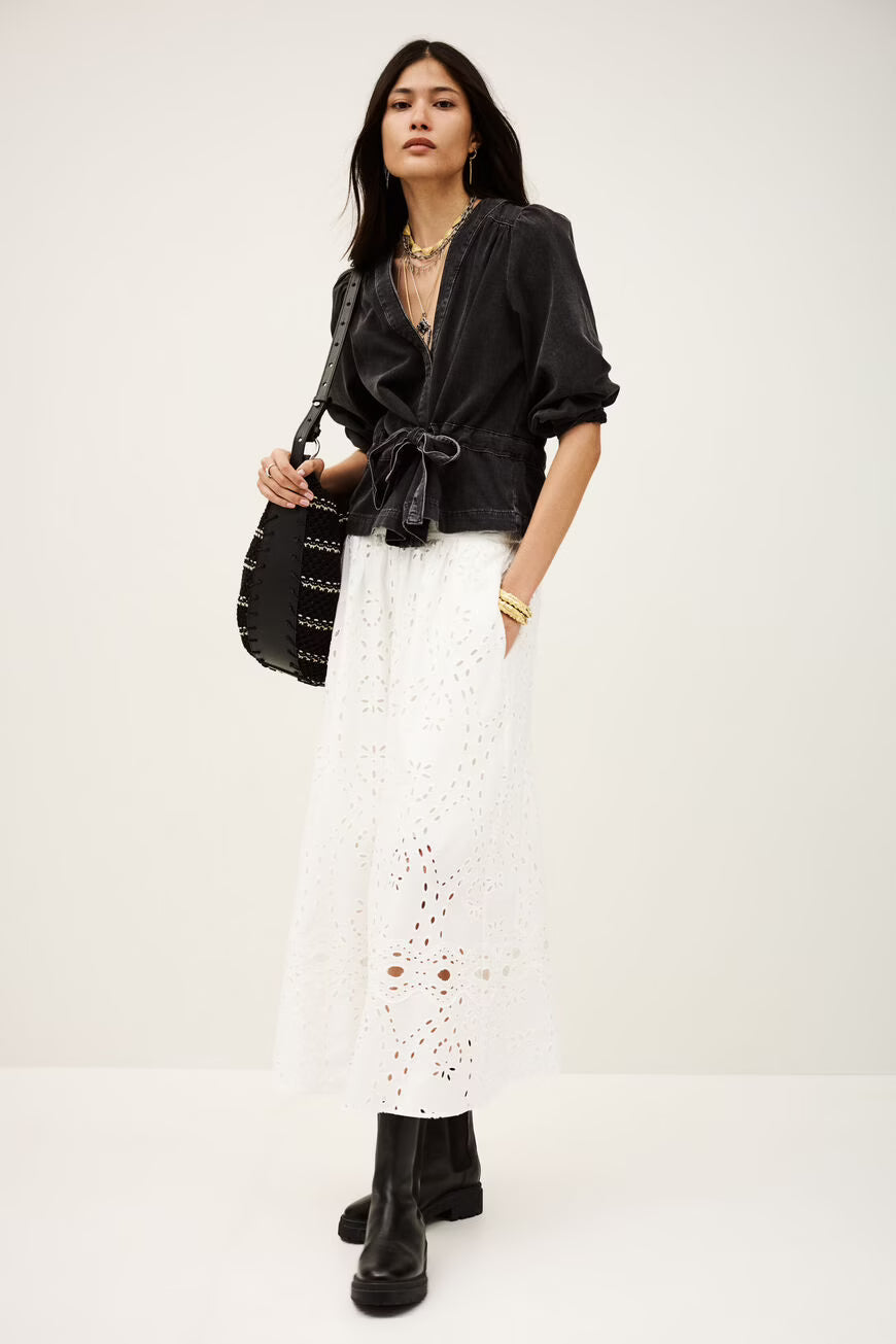WRAP TOP MLAVINA - BLACK