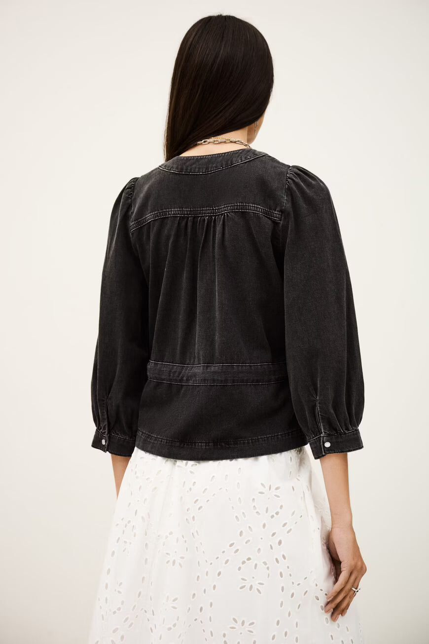 WRAP TOP MLAVINA - BLACK
