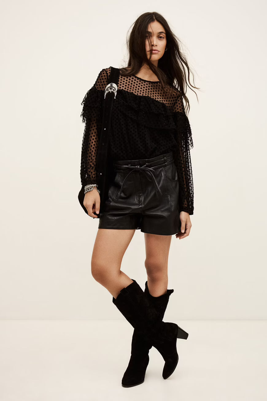 ROUND COLLAR BLOUSE RAFF