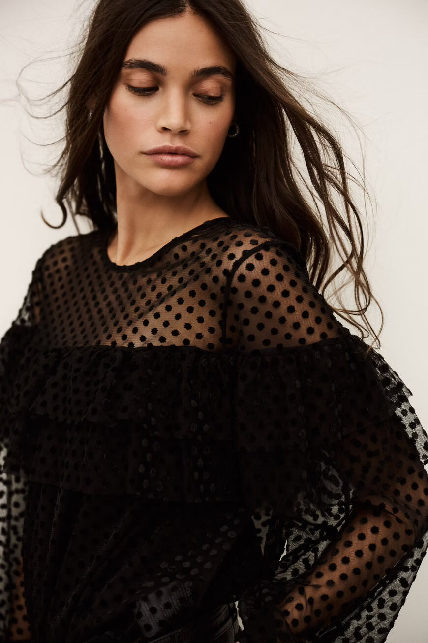 ROUND COLLAR BLOUSE RAFF