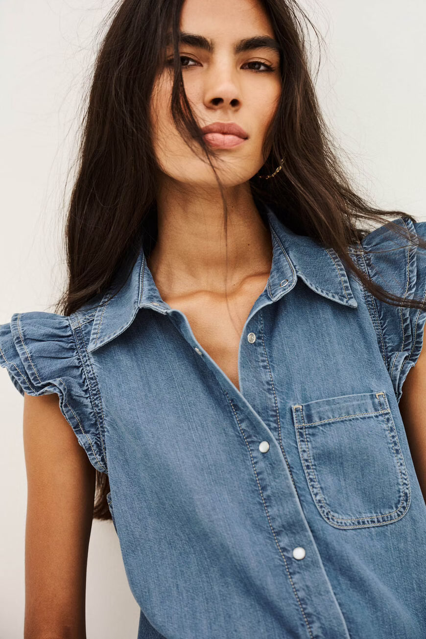 DENIM SHIRT YOYO - BLUE JEAN WASH