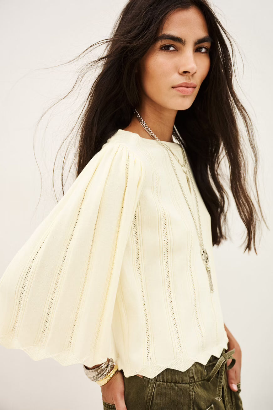 SHORT SLEEVE PULLOVER SOREN - OFF-WHITE