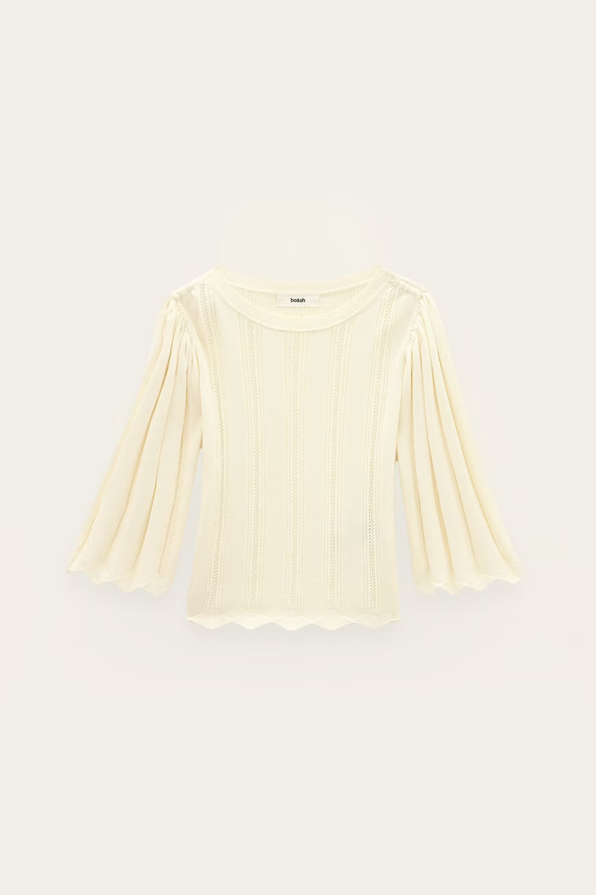 SHORT SLEEVE PULLOVER SOREN - OFF-WHITE