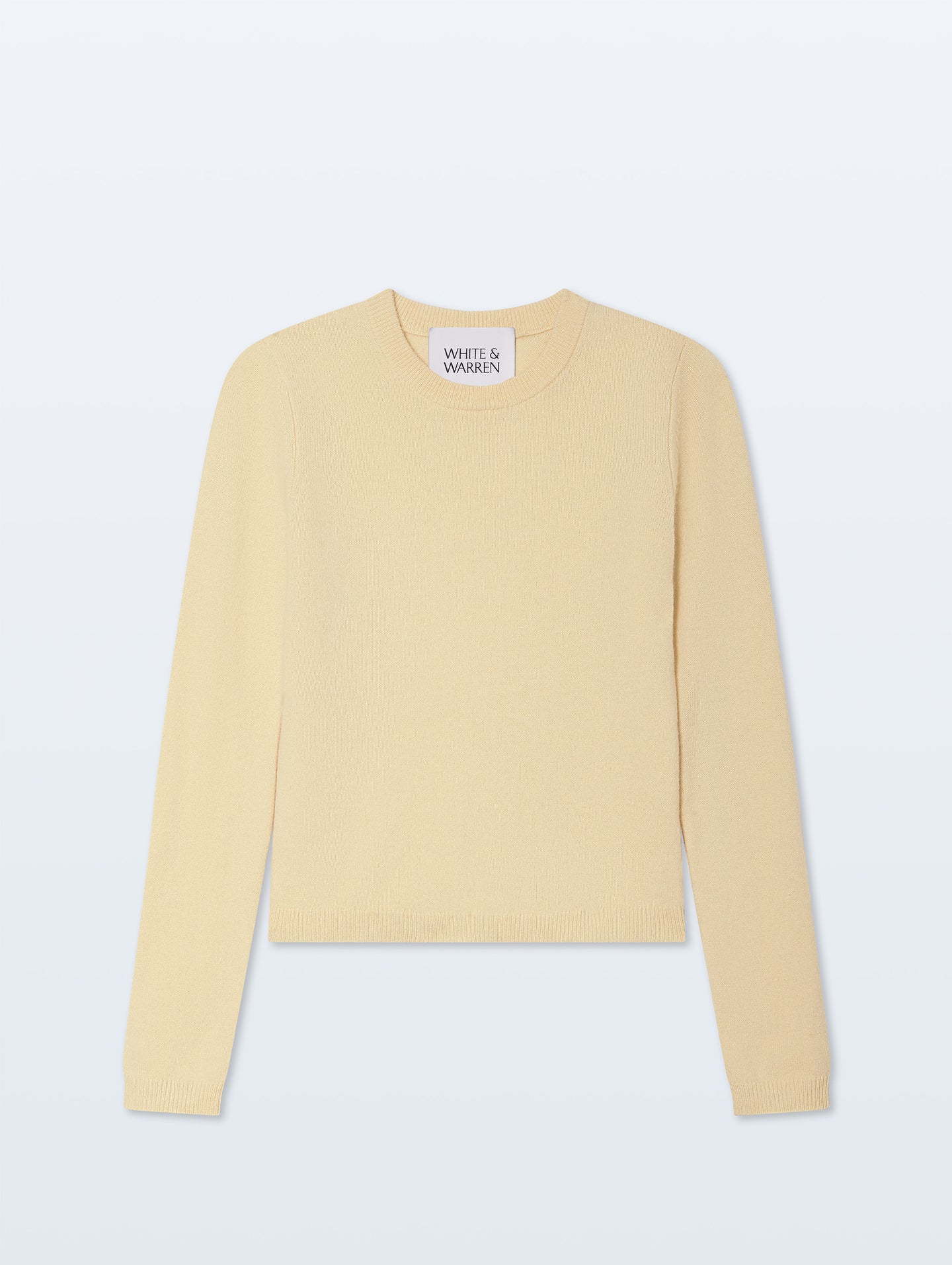 CASHMERE SLIM STRETCH CREWNECK - LEMONADE