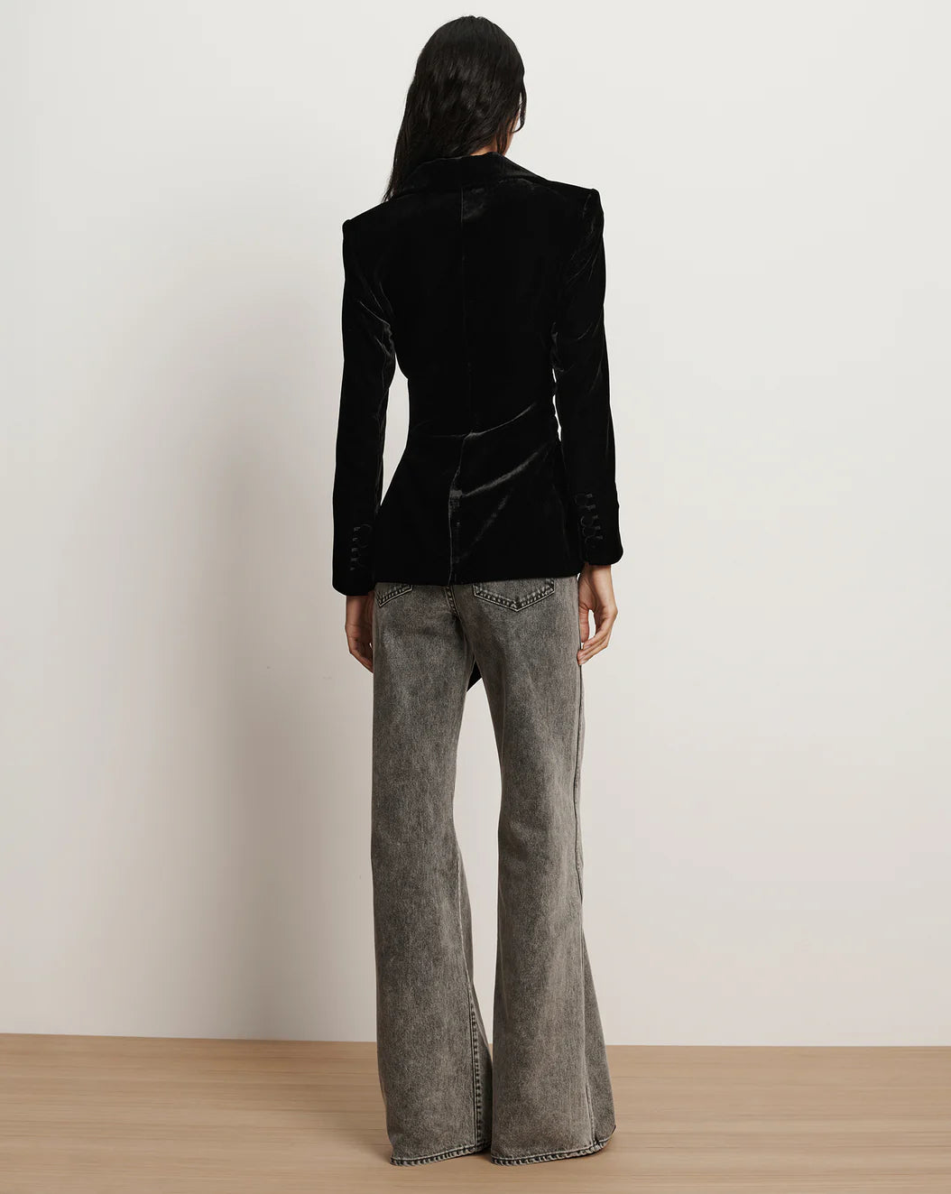 ISSEL VELVET JACKET - BLACK