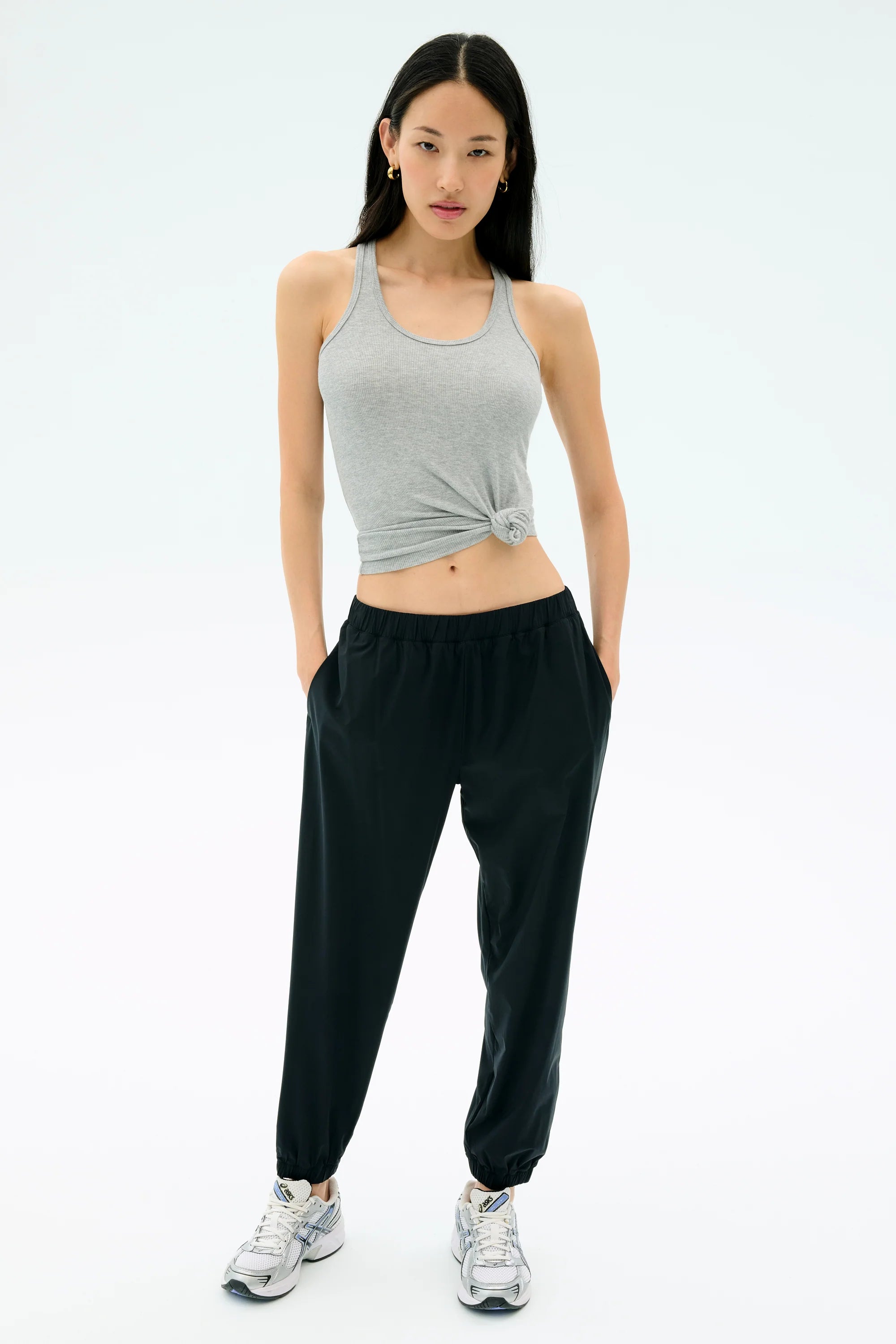 ASHBY RIB TANK - LIGHT HEATHER GREY