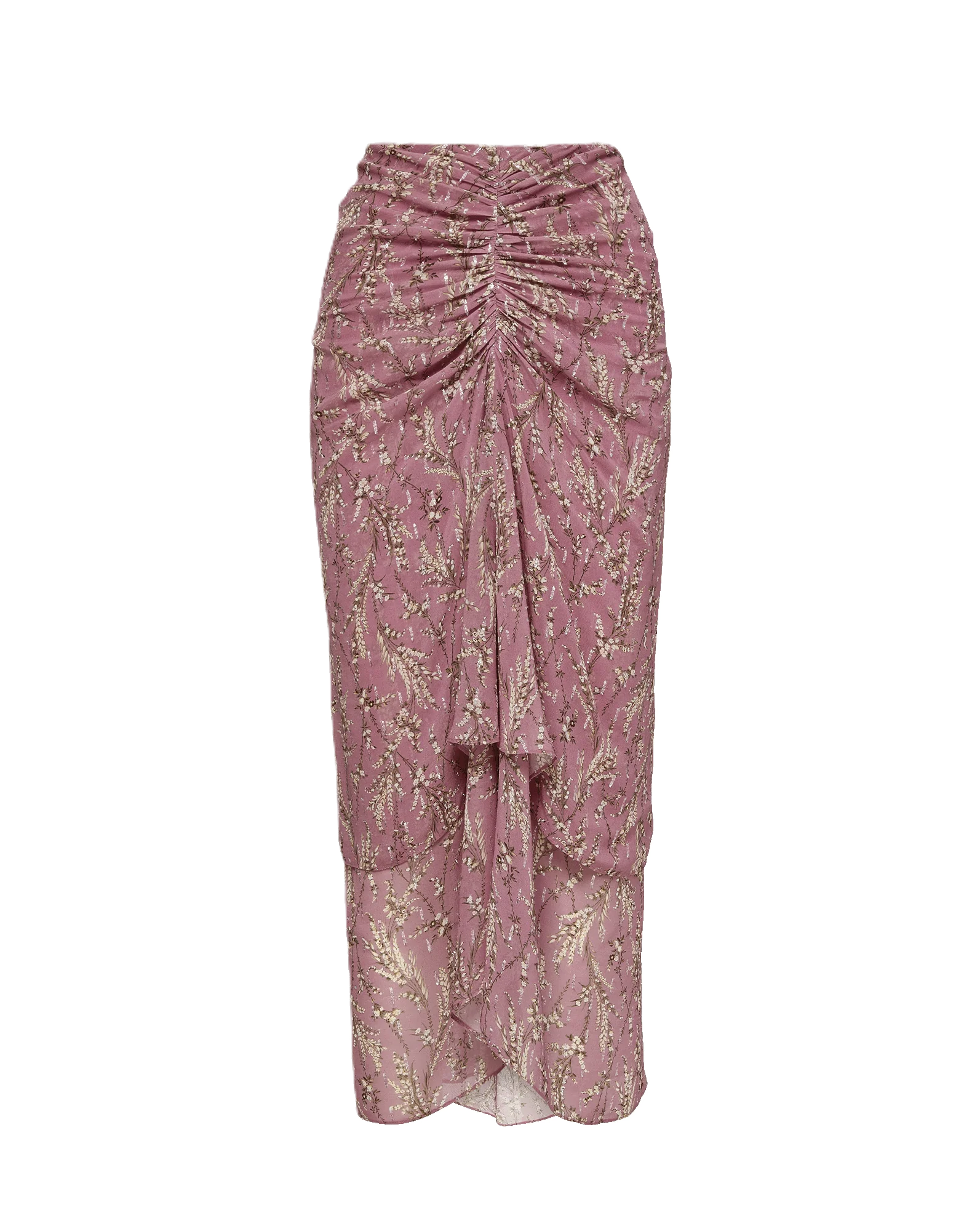 SIRA FLORAL MIDI SKIRT - ORCHID HAZE MULTI