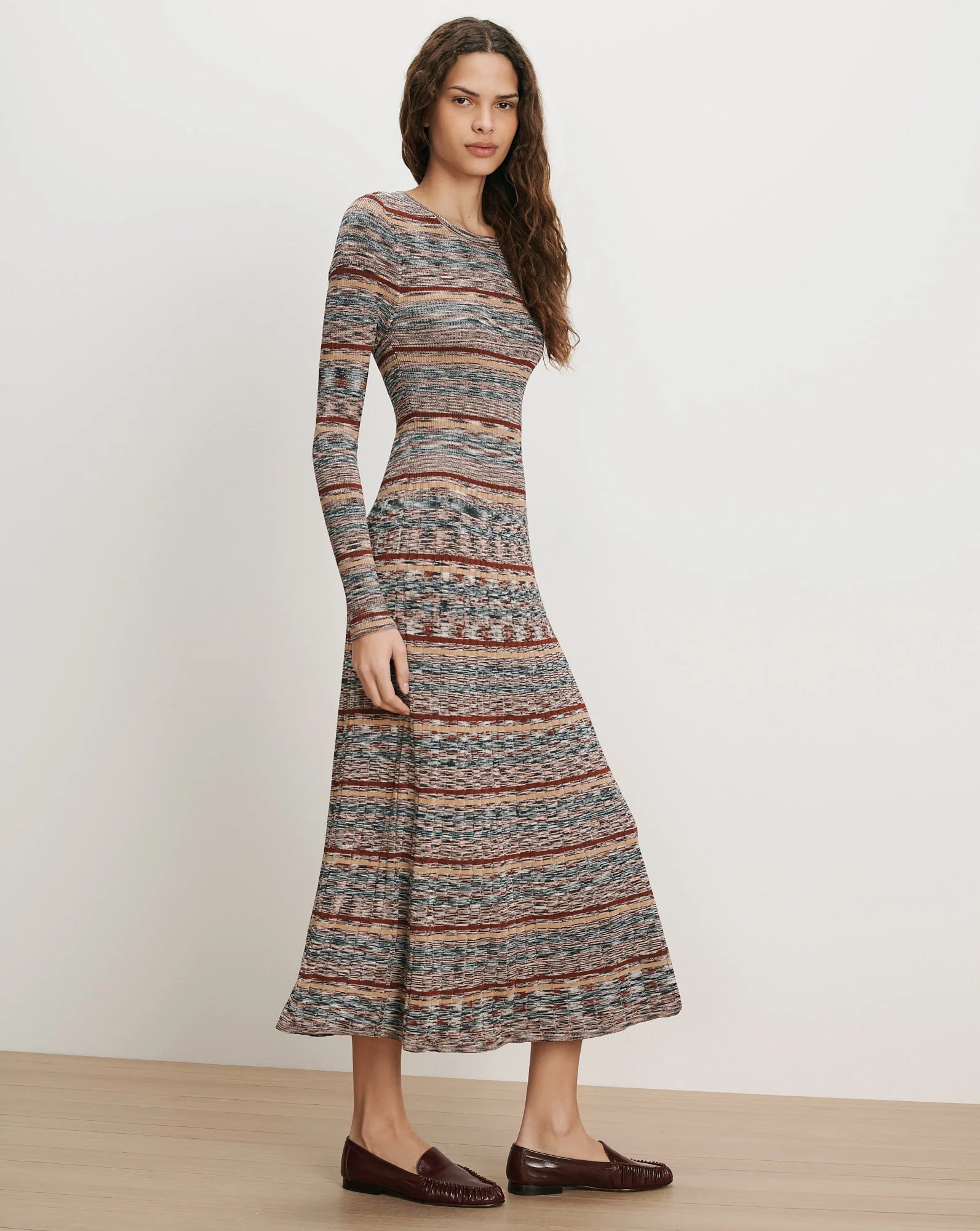 NAMI KNIT DRESS - RUST MULTI