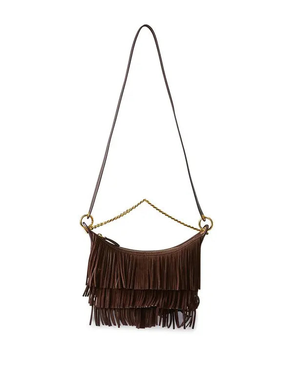 FRINGE FORTUNE SHOULDER BAG - ESPRESSO