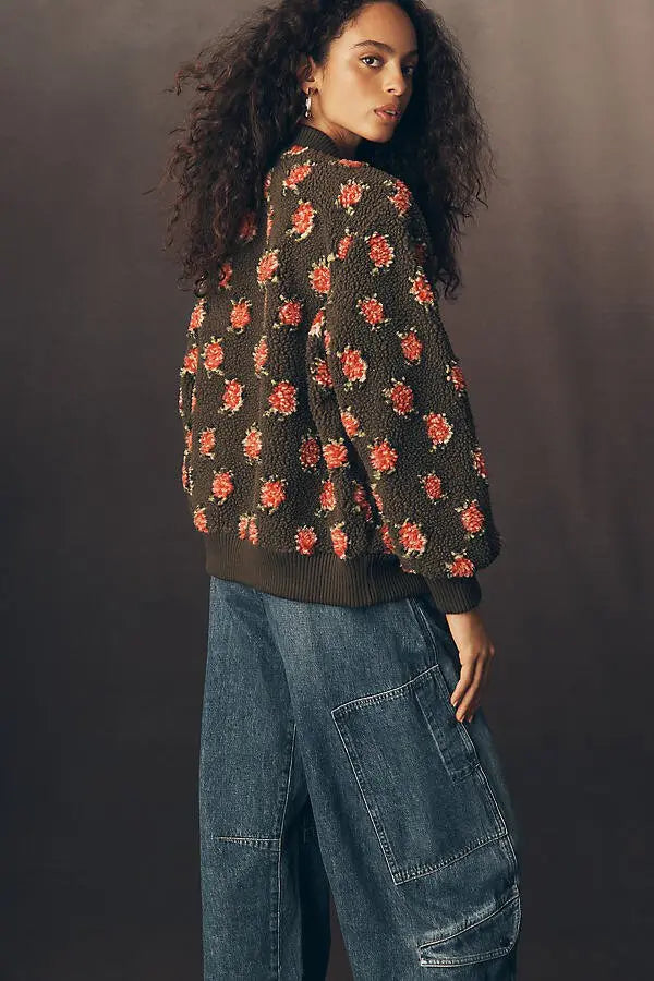 THE ZIP FRONT PLUSH BOMBER