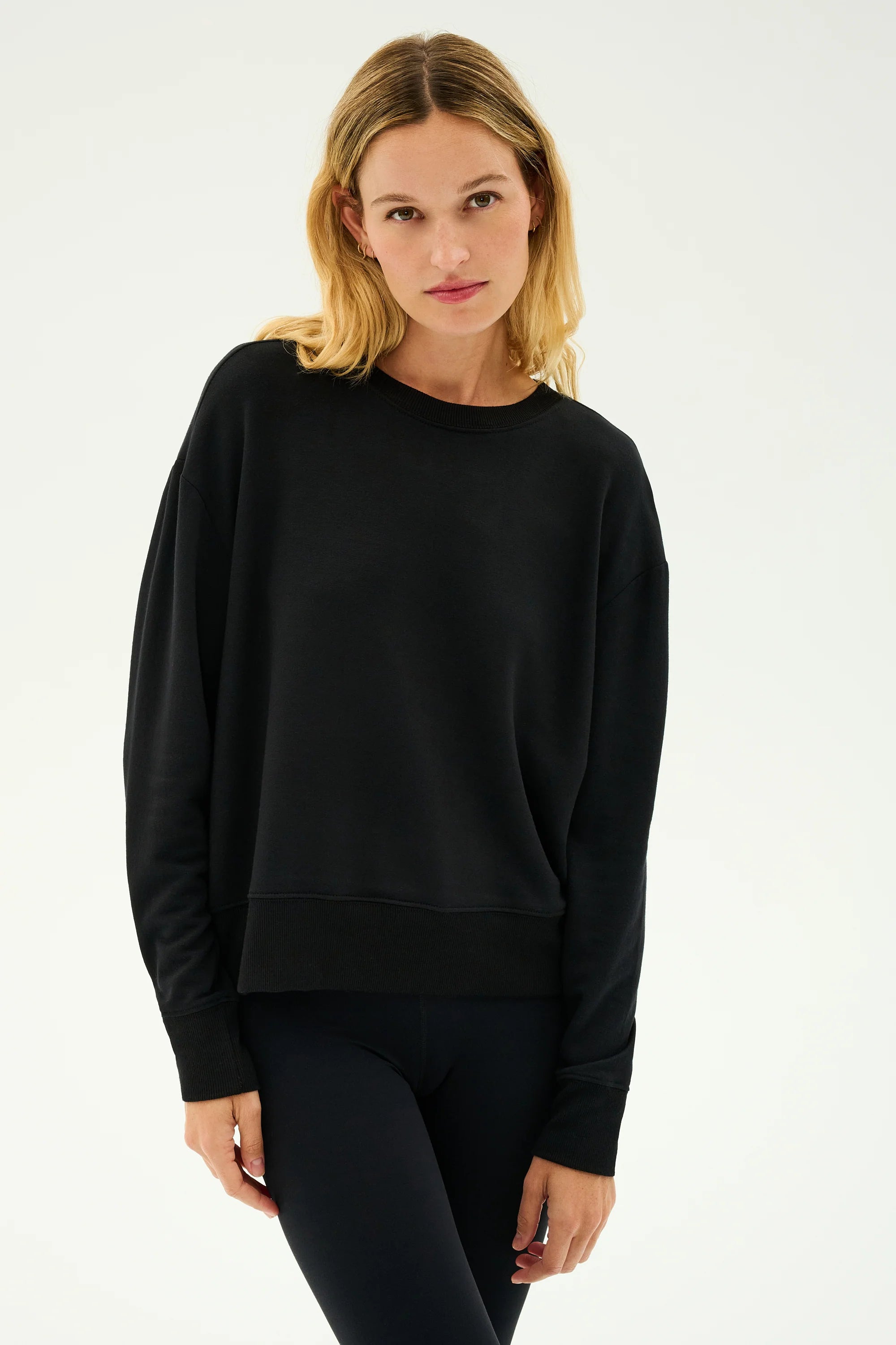 SONJA FLEECE SWEATSHIRT - BLACK