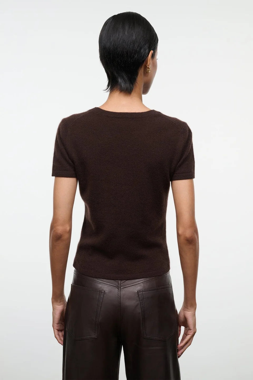 EASY CASHMERE TEE - DARK CHOCOLATE