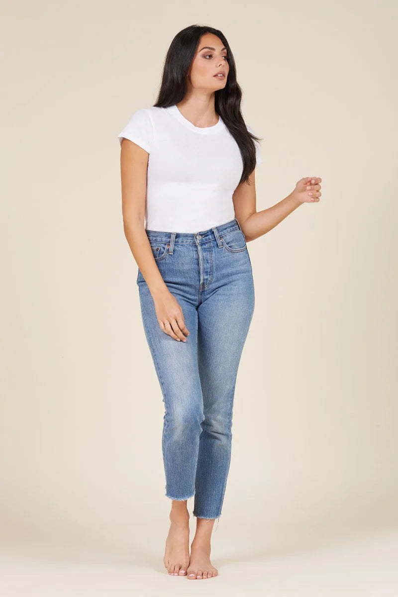 BASIC CLASSIC CREW NECK TEE - WHITE