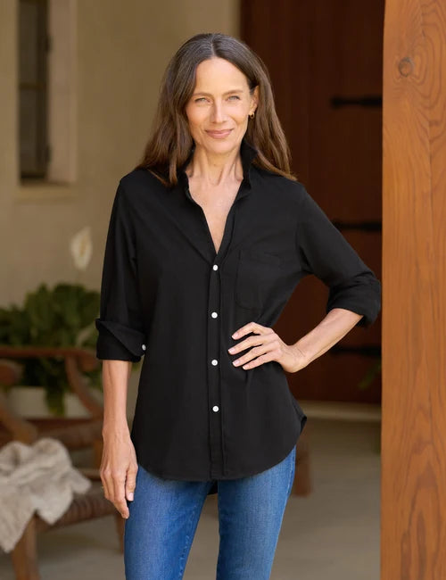 WAVERLY - NYC BUTTON UP SHIRT - BLACK