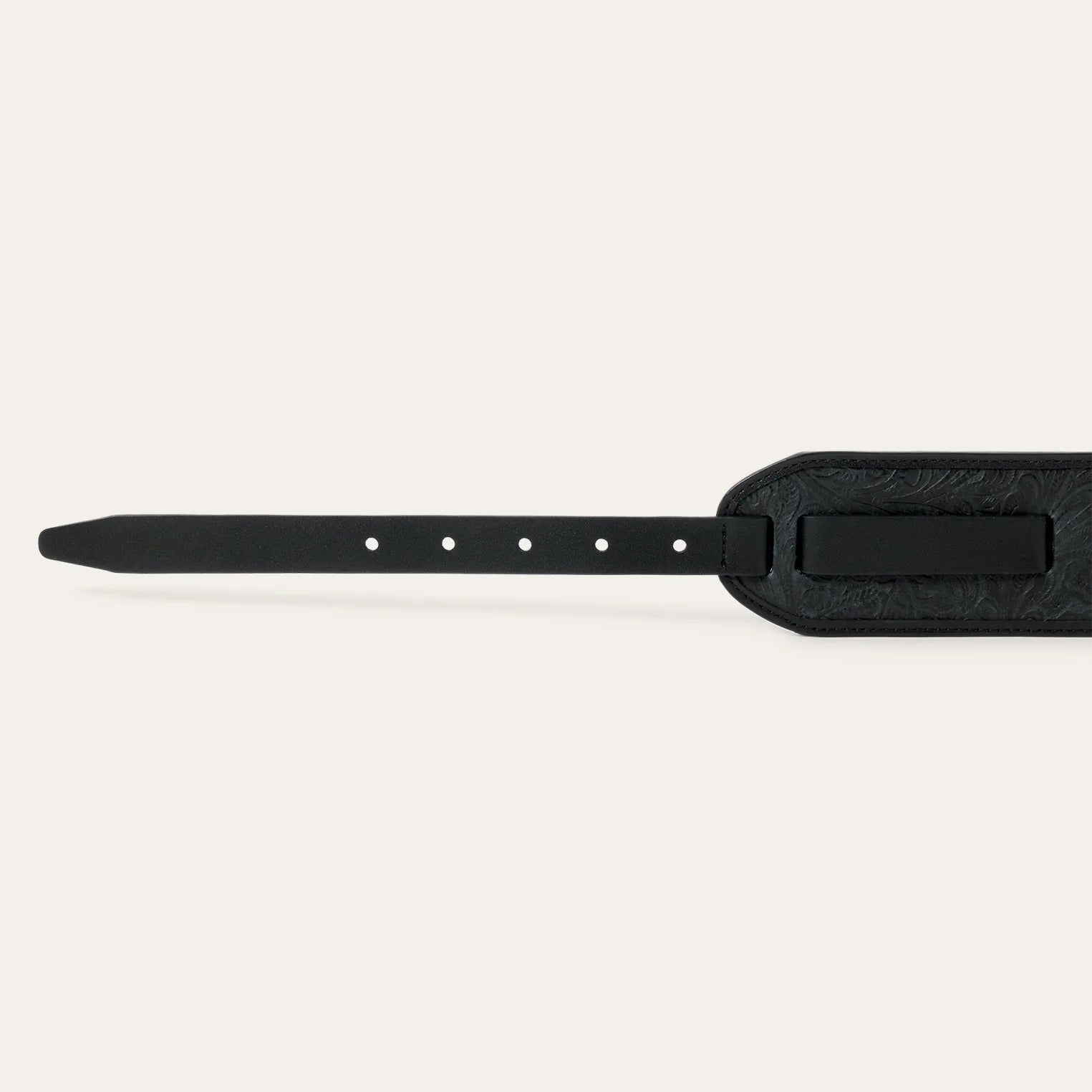 THE TOOLED WAIST BELT - BLACK WITH SILVER