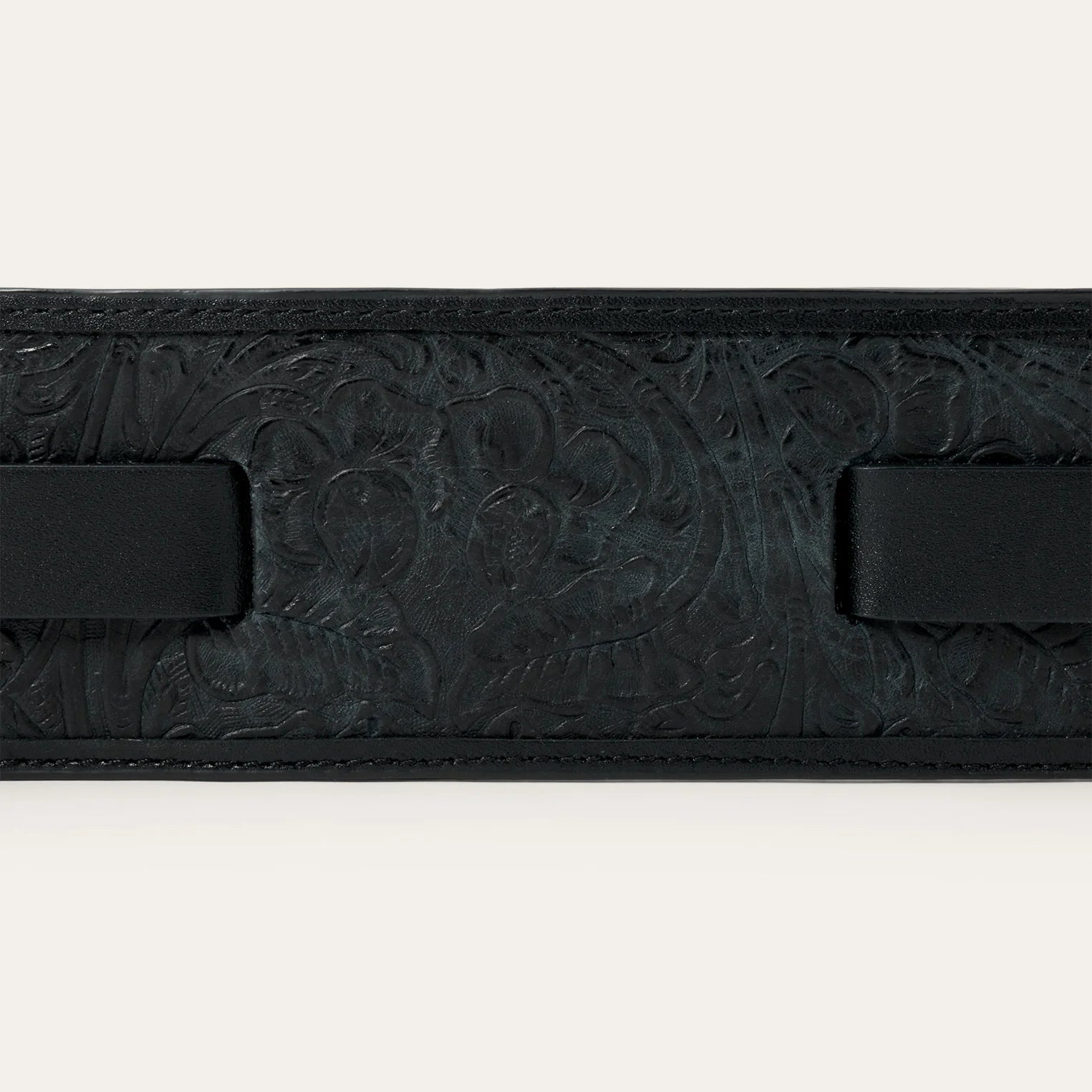 THE TOOLED WAIST BELT - BLACK WITH SILVER