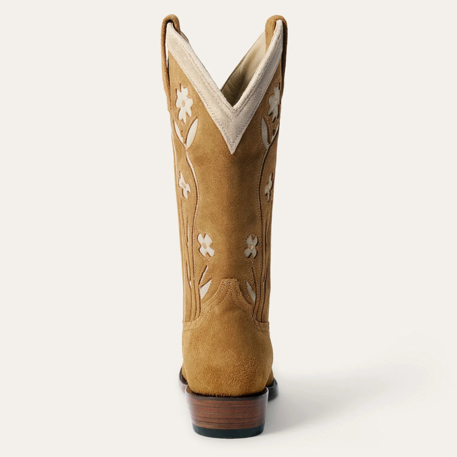 THE SUEDE FLORAL COWBOY BOOT - TAN FLORAL