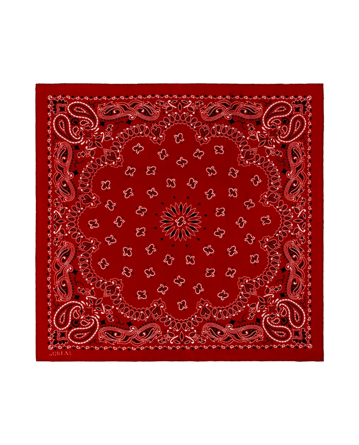 THE SILK BANDANA - TRUE RED