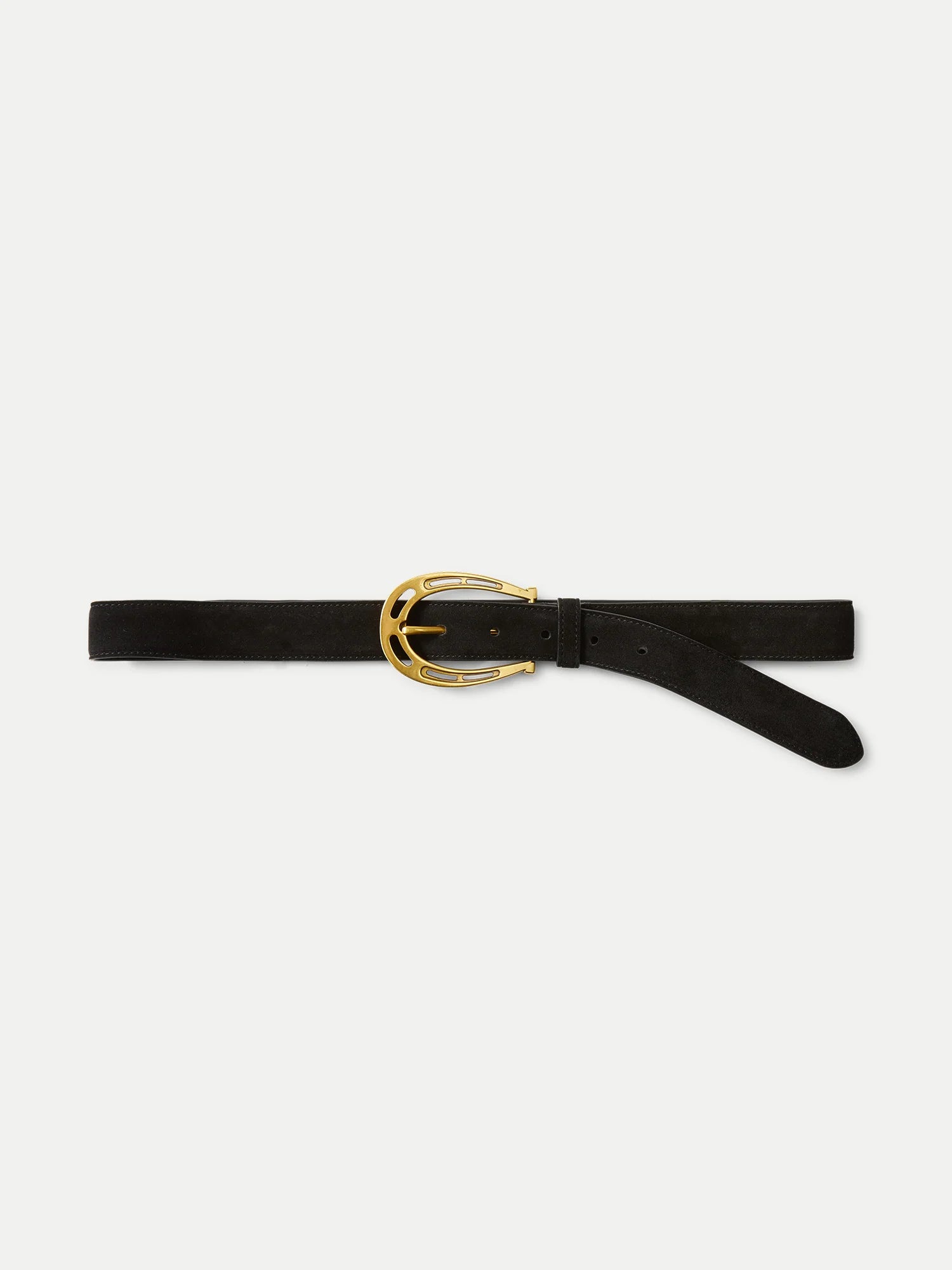 SUEDE VERONICA BEARD LUCKY BELT - BLACK