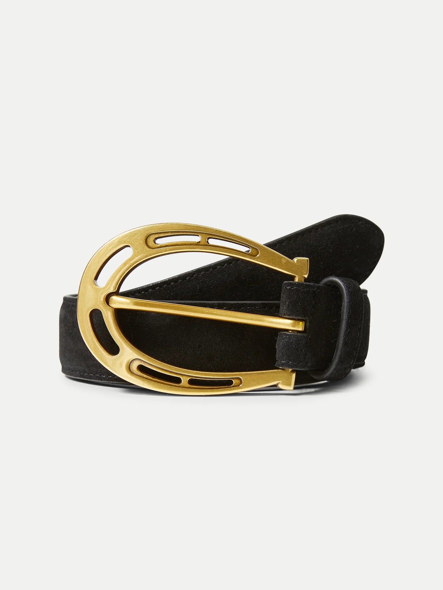 SUEDE VERONICA BEARD LUCKY BELT - BLACK