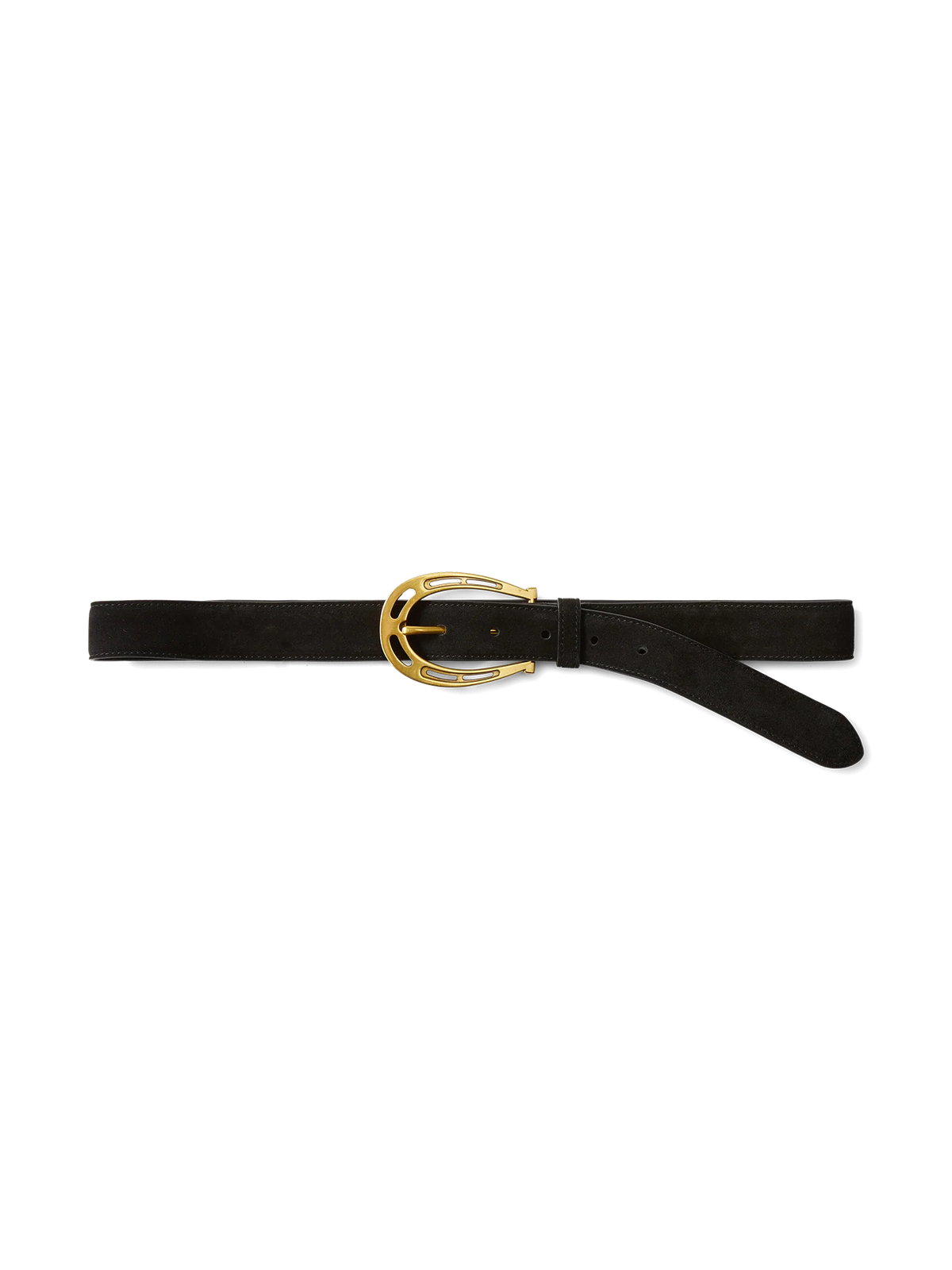 SUEDE VERONICA BEARD LUCKY BELT - BLACK