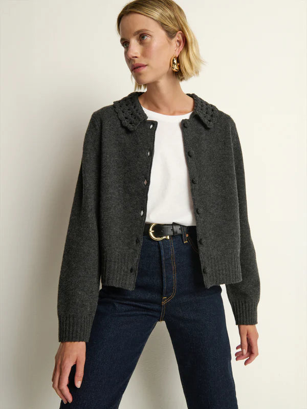 ADDIE CARDIGAN - HEATHER CHARCOAL