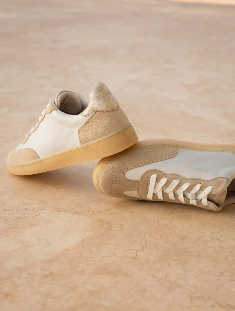 BAHIA SNEAKER - OFF WHITE & IRIDESCENT CHAMPAGNE