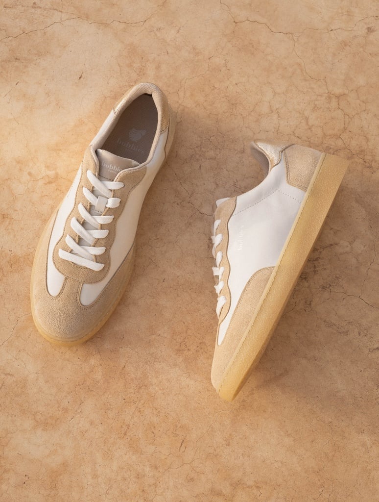 BAHIA SNEAKER - OFF WHITE & IRIDESCENT CHAMPAGNE