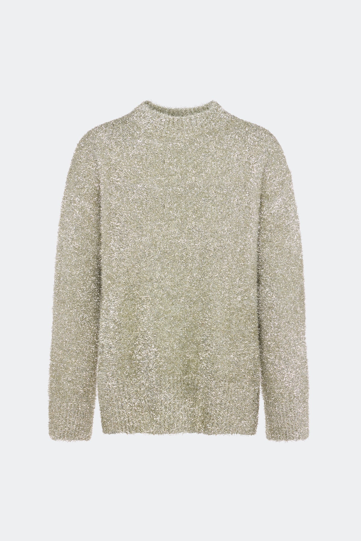 CHER TINSEL KNIT SWEATER - SATELLITE SILVER