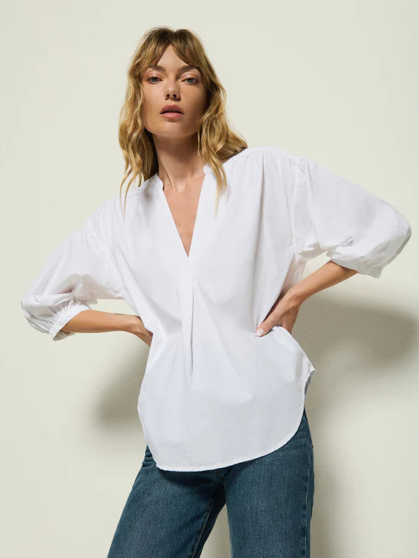 DAPHNA POPLIN SHIRT - WHITE
