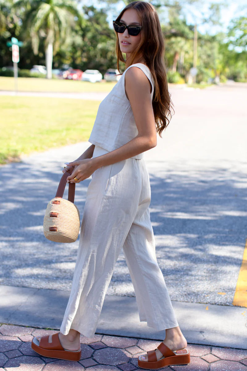 ROMA PANT - NATURAL LINEN