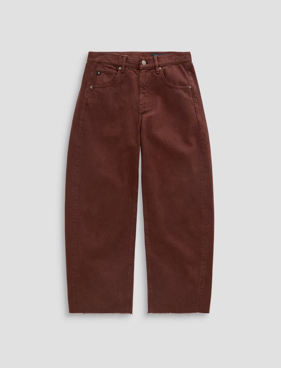 HATTIE CROP - HIGH RISE BARREL - CHESTNUT