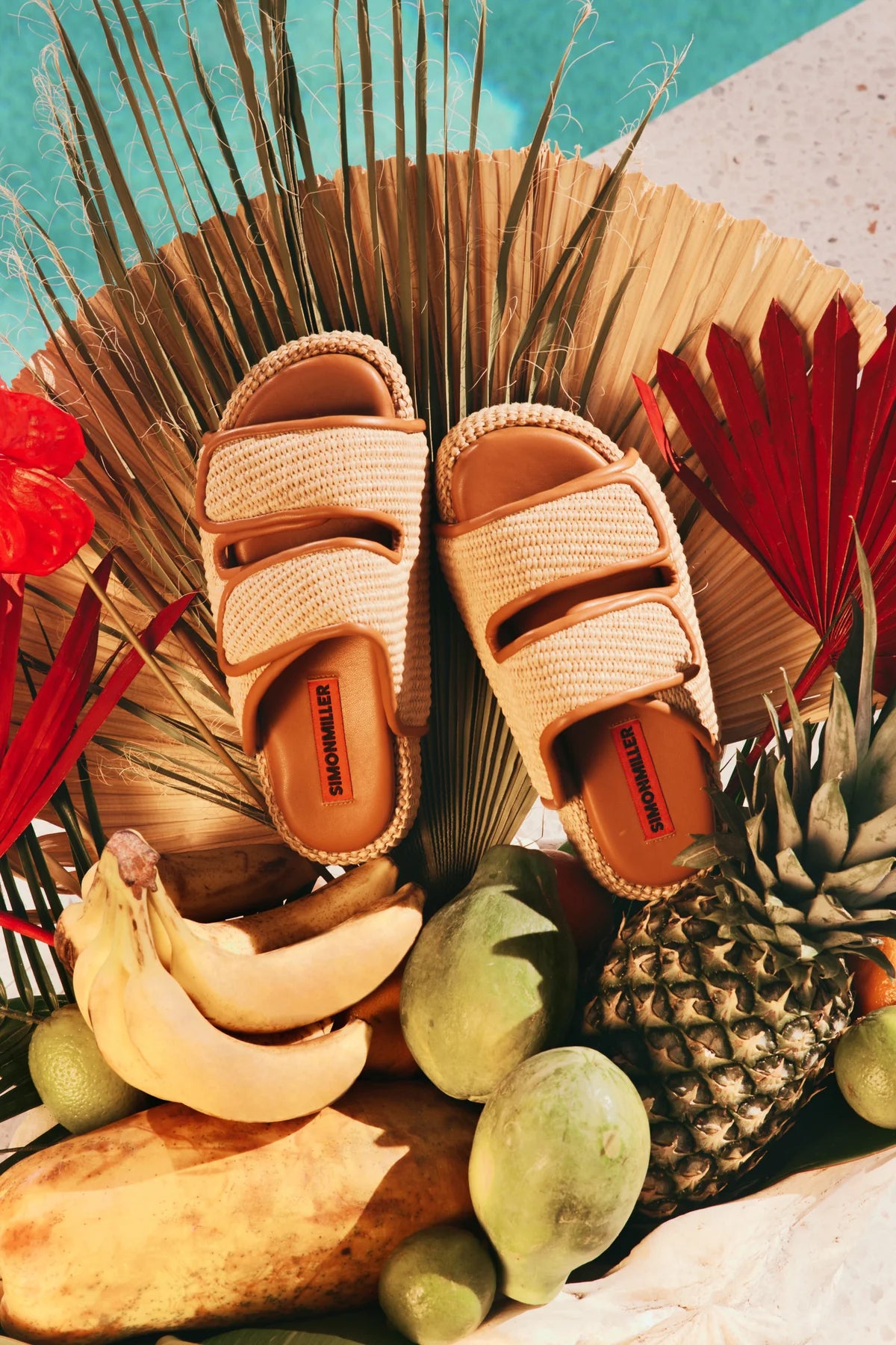 CRO SLIDE IN NATURAL RAFFIA