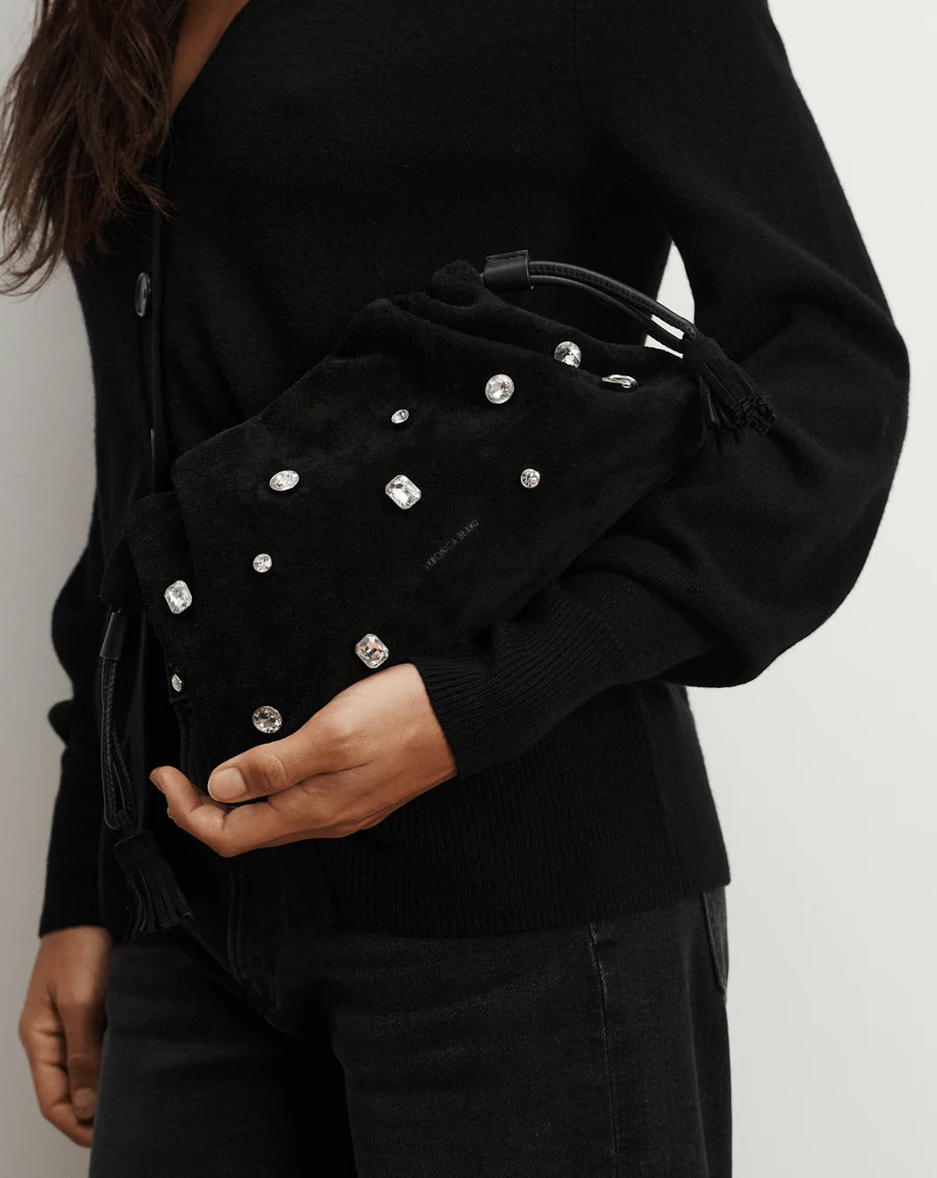 SMALL CRYSTAL VERONICA BEARD STASH BAG - BLACK