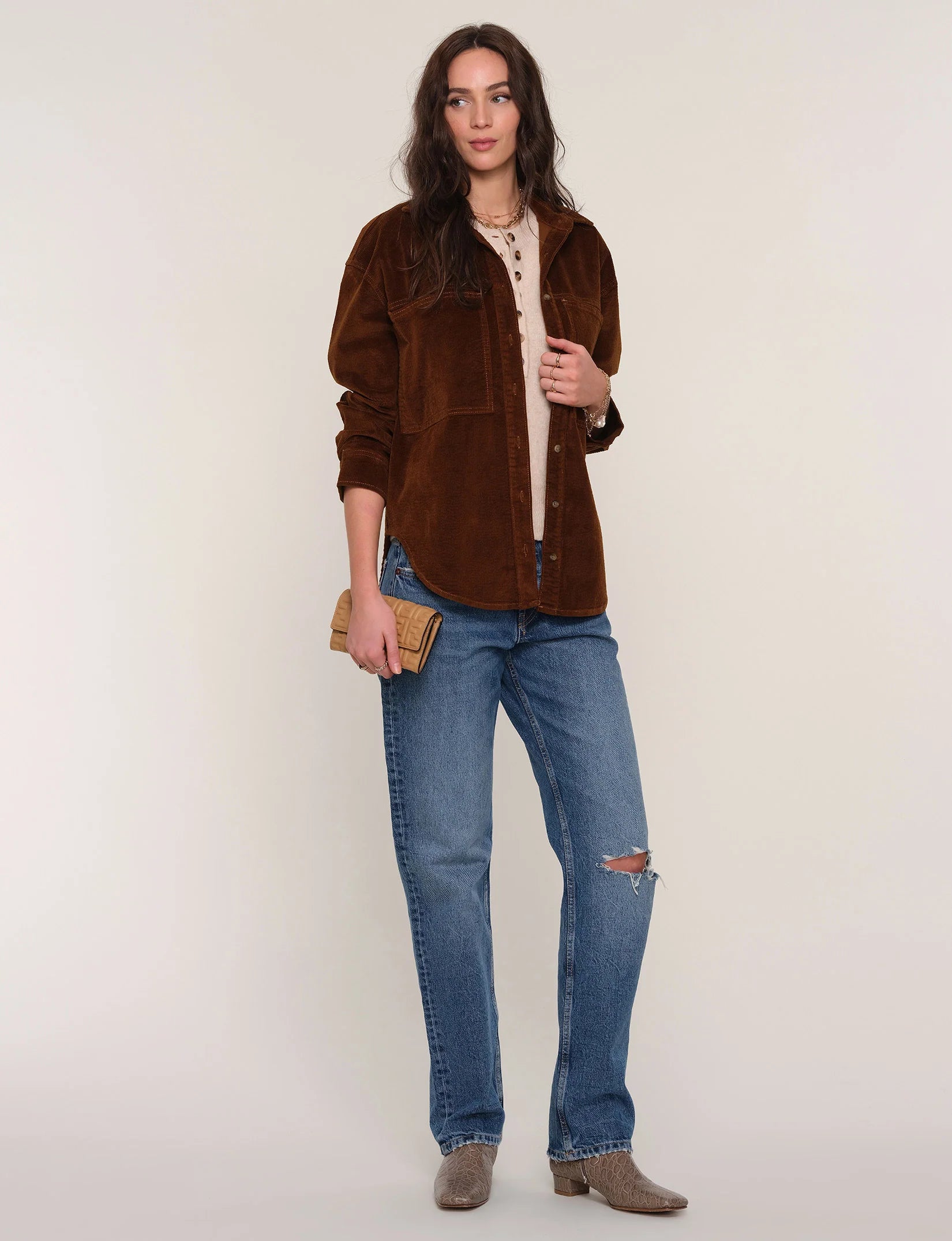 TILLY SHIRT - SADDLE