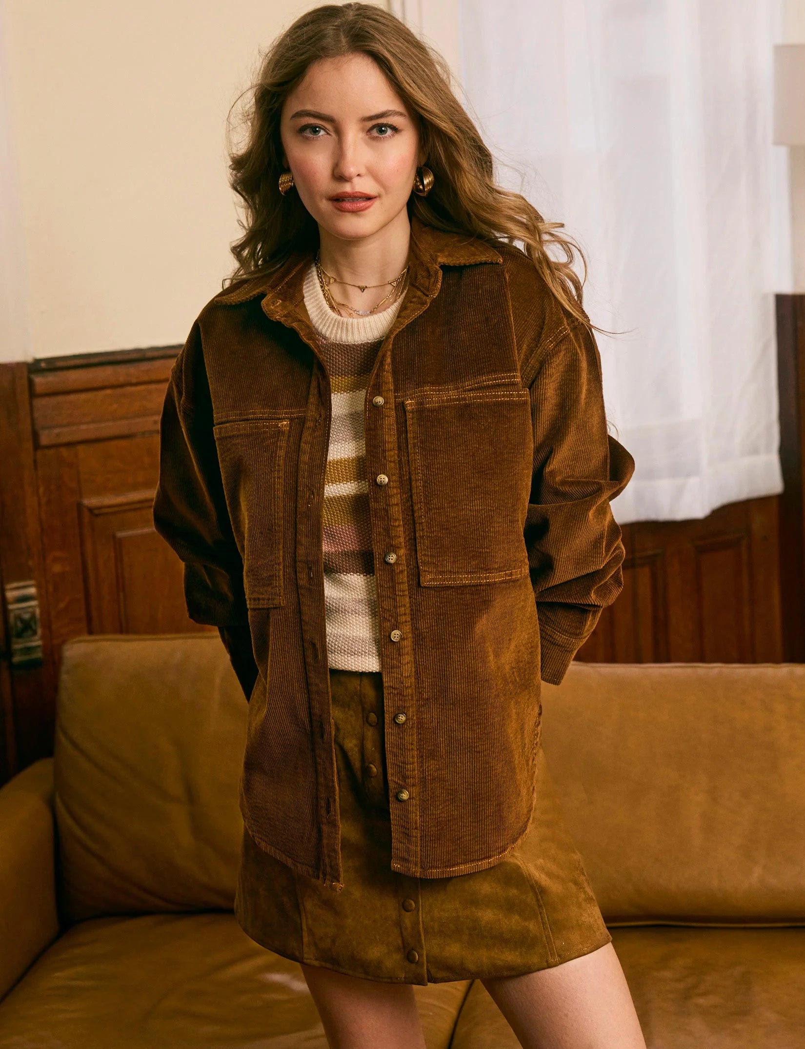 TILLY SHIRT - SADDLE