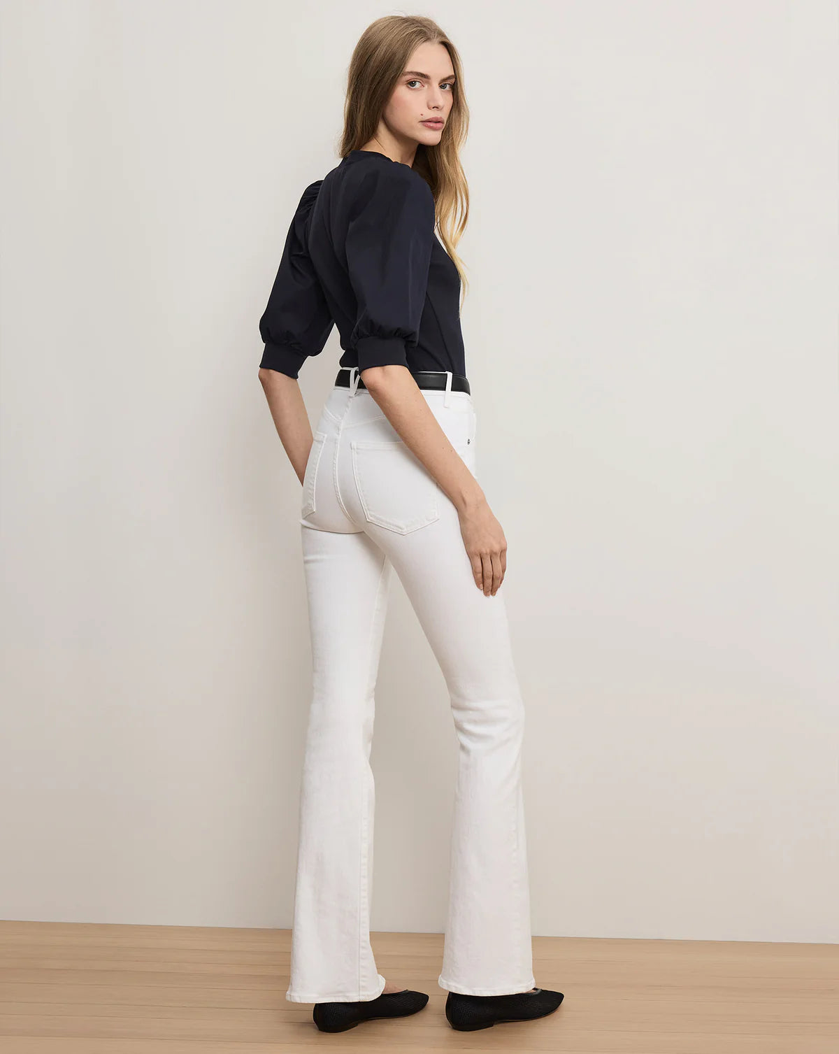 BEVERLY SKINNY-FLARE JEAN - WHITE