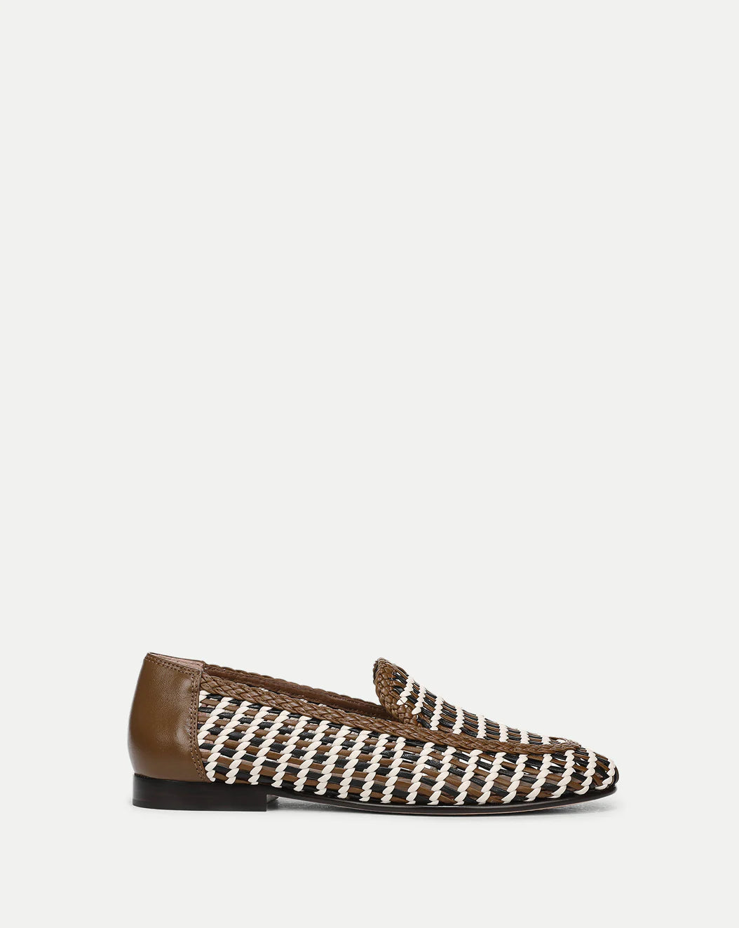 PRILLA WOVEN LEATHER LOAFER - BROWN MULTI