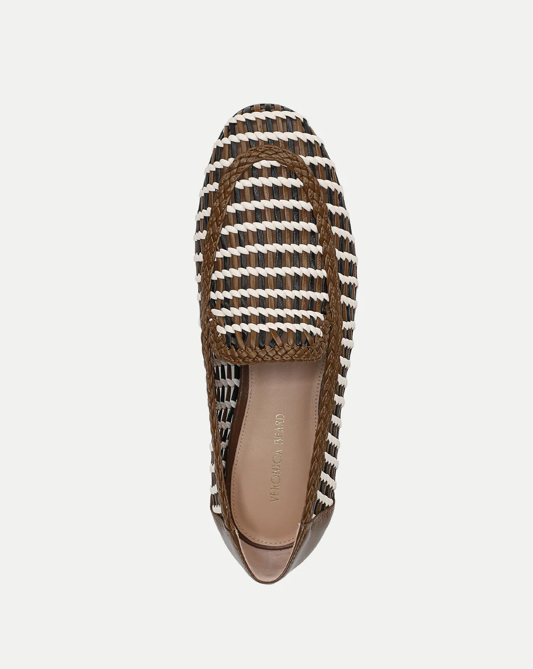 PRILLA WOVEN LEATHER LOAFER - BROWN MULTI