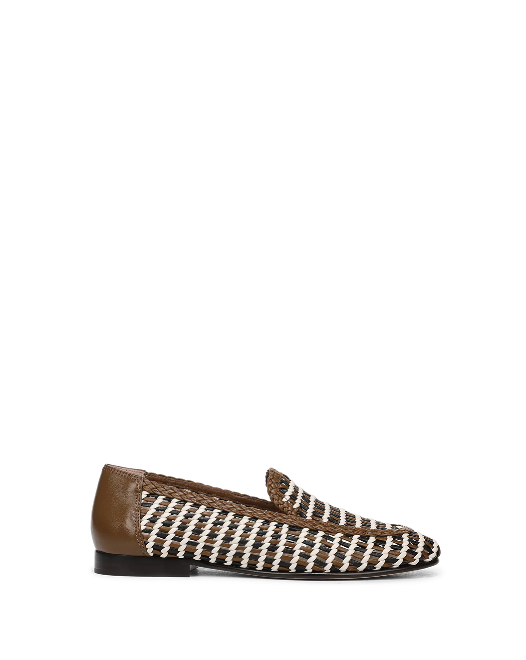 PRILLA WOVEN LEATHER LOAFER - BROWN MULTI
