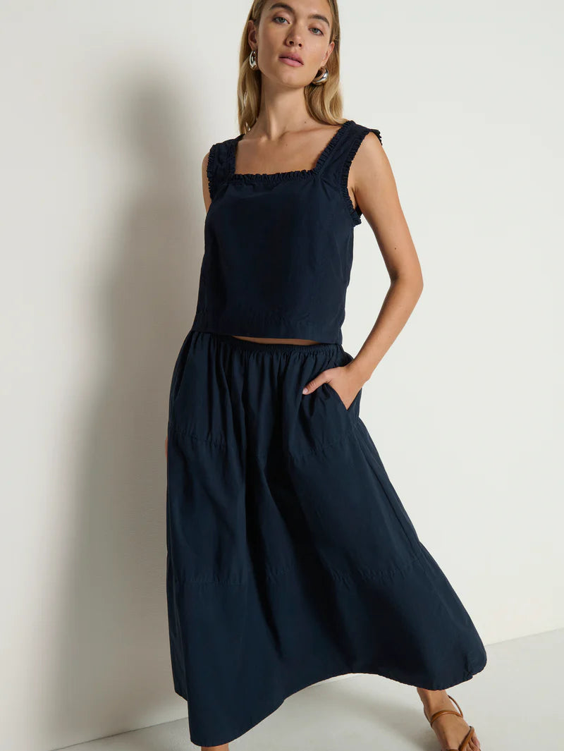 KARIN TIERED SKIRT - NIGHT SKY