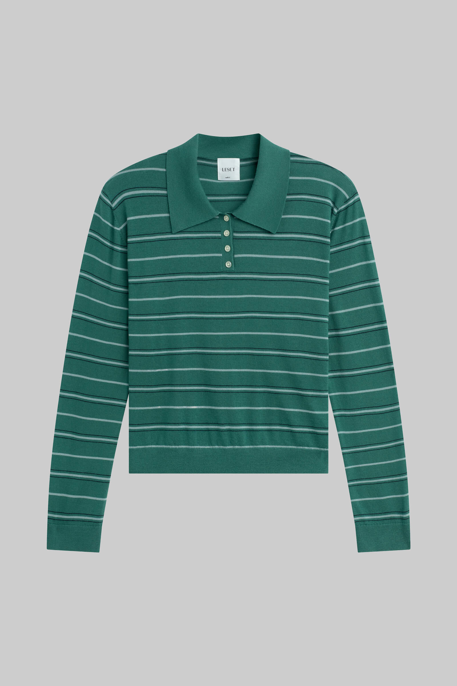 JAMES STRIPE POLO - BASIL STRIPE