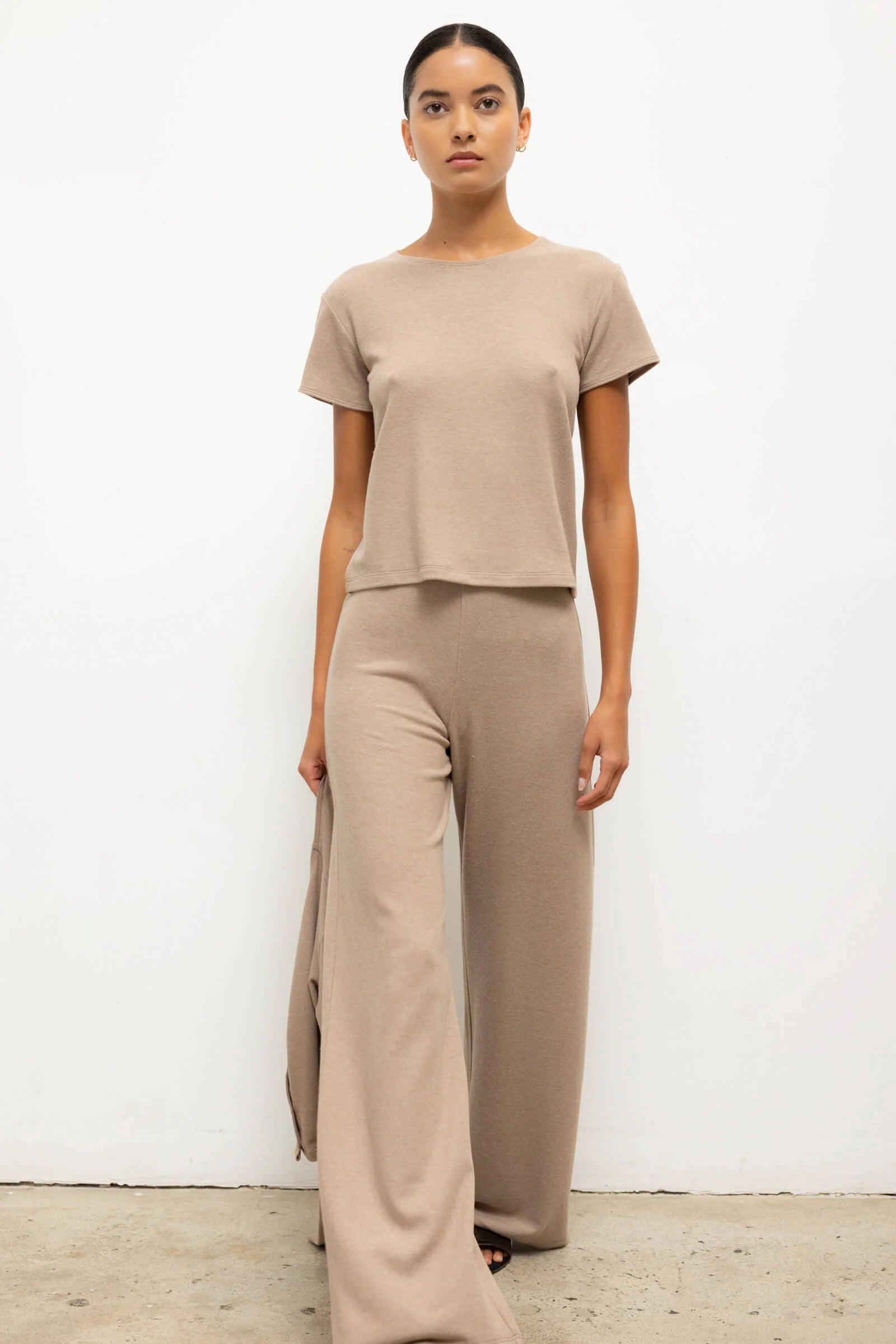 LAUREN WIDE LEG PANT - SABLE
