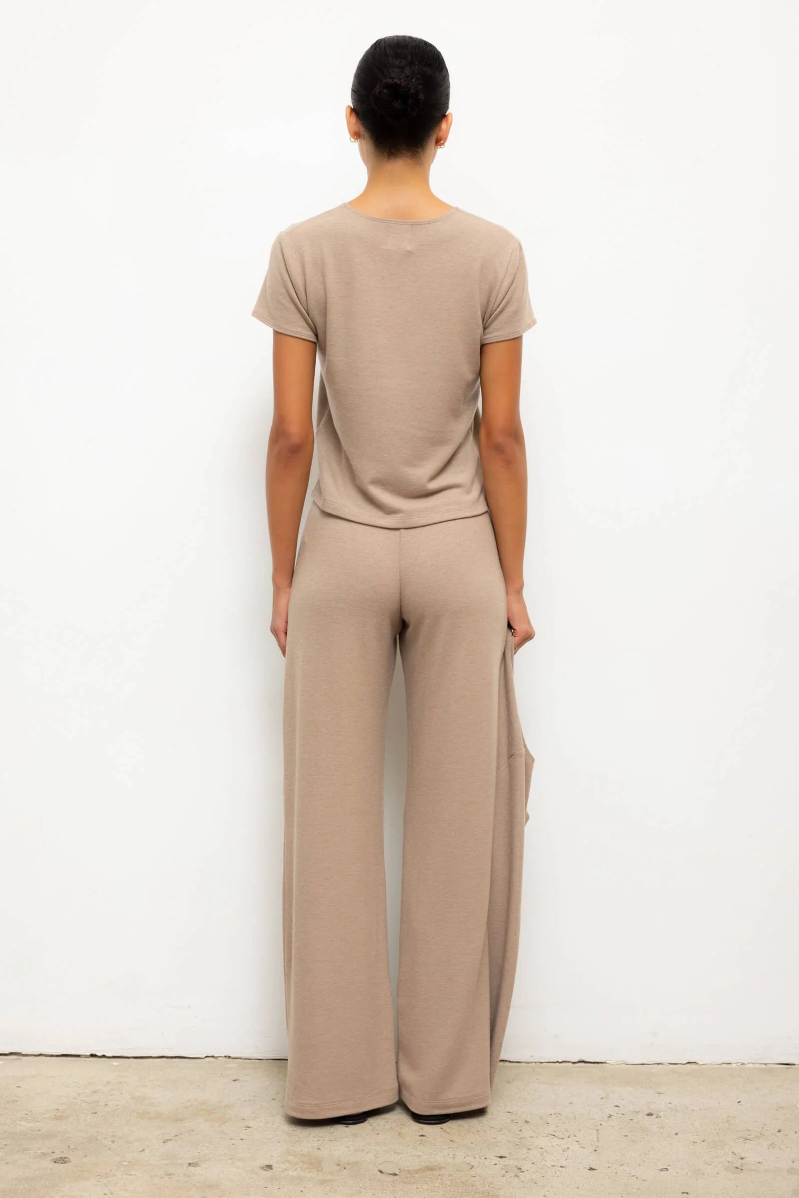 LAUREN WIDE LEG PANT - SABLE