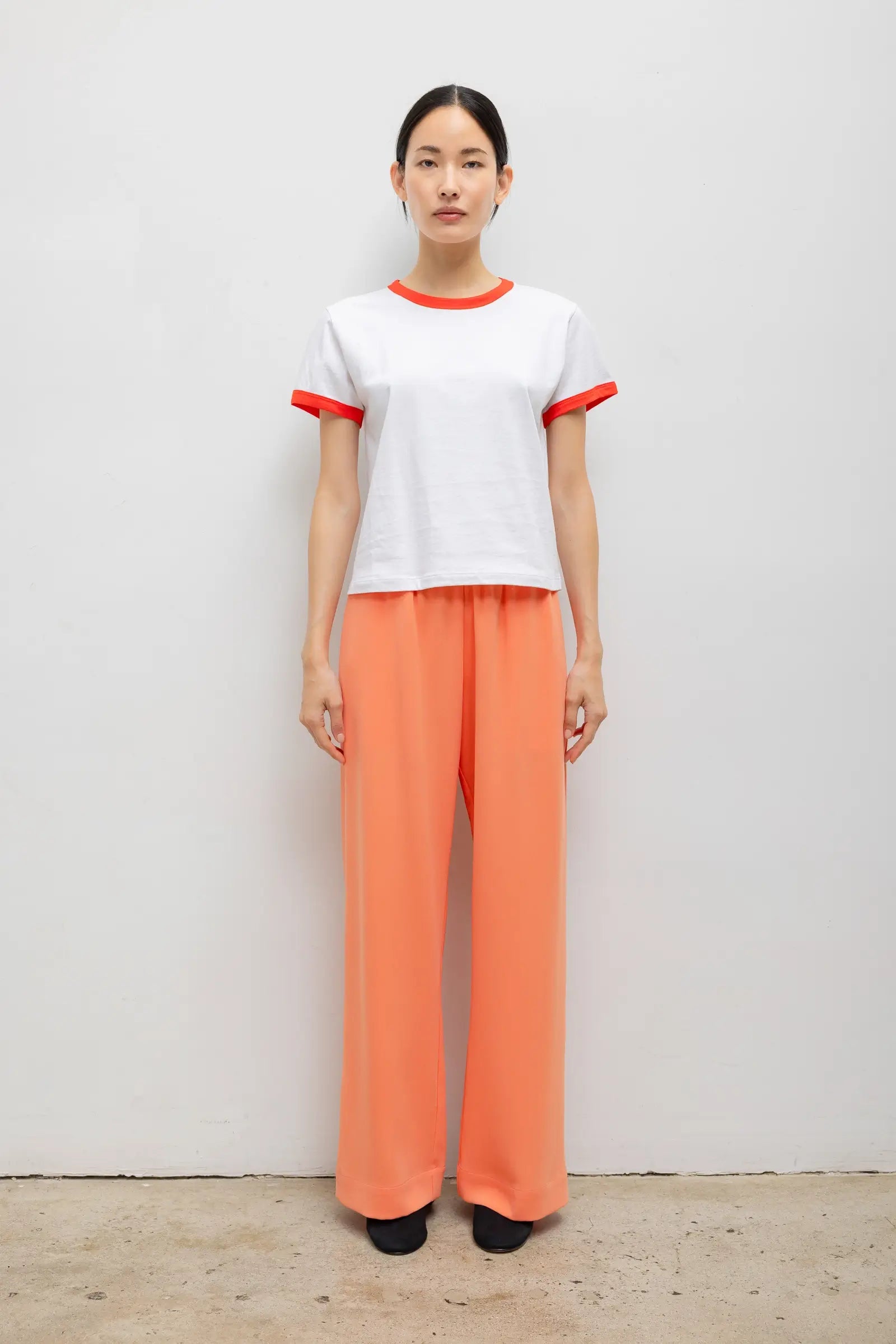 MARGO RINGER TEE - CERISE WHITE
