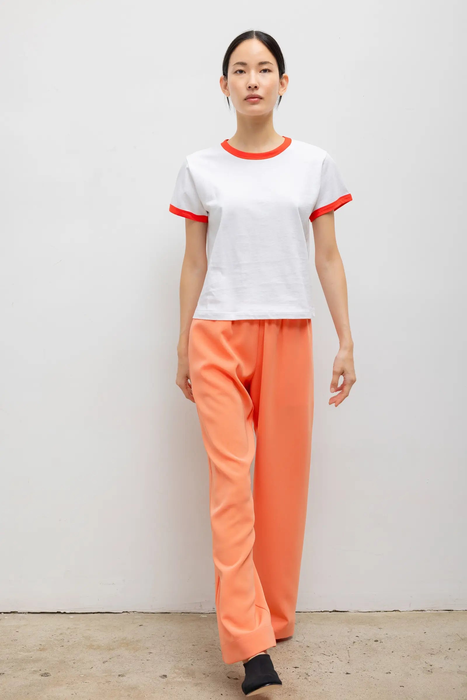 MARGO RINGER TEE - CERISE WHITE