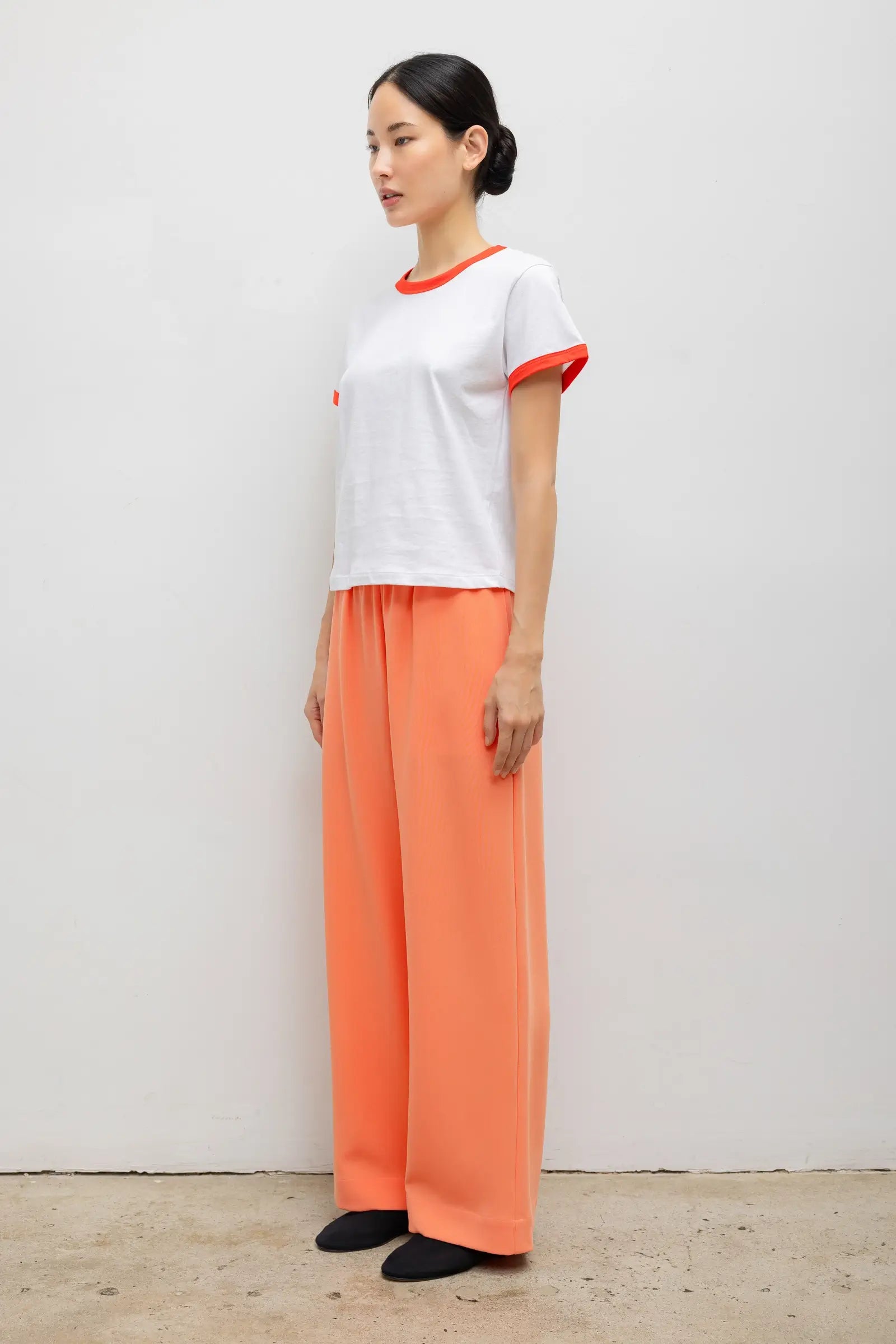MARGO RINGER TEE - CERISE WHITE
