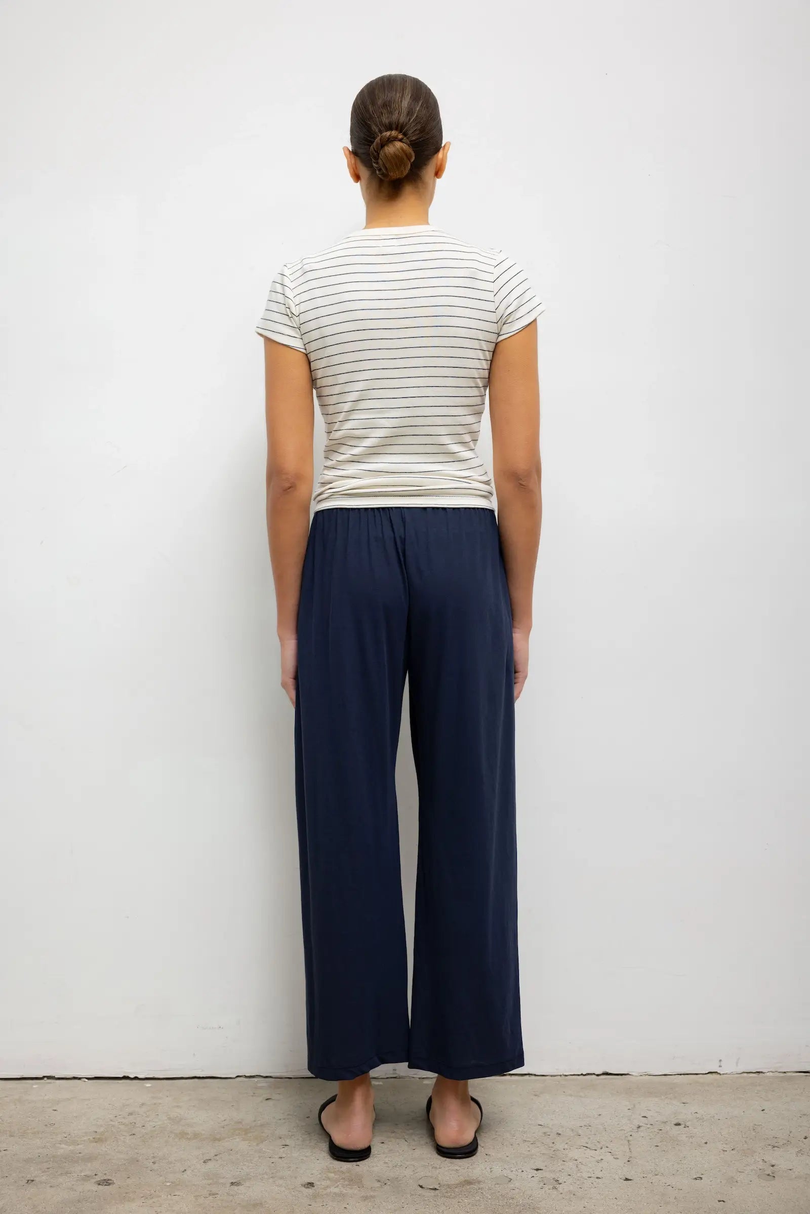 NANDO STRIPE SLIM FIT TEE - CLASSIC/MIDNIGHT STRIPE